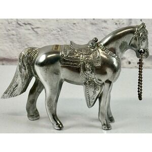 Yellowstone Park Vintage 1950's Silver Tone Metal Horse Souvenir Carnival Prize